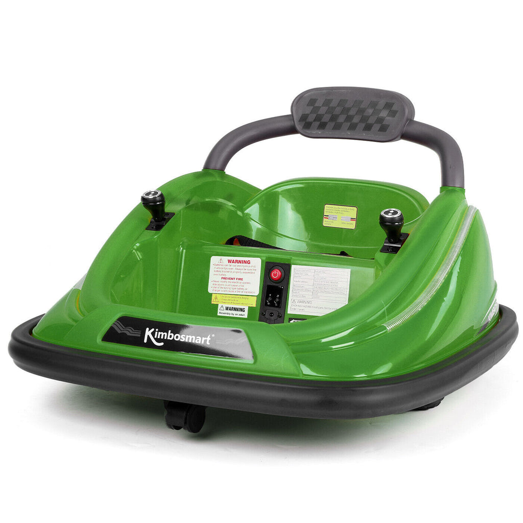 Interactive 6V Bumper Car for Kids with Remote Control, Flashing Lights, Music, and Customizable Stickers - Perfect Gift for Creative Playtime