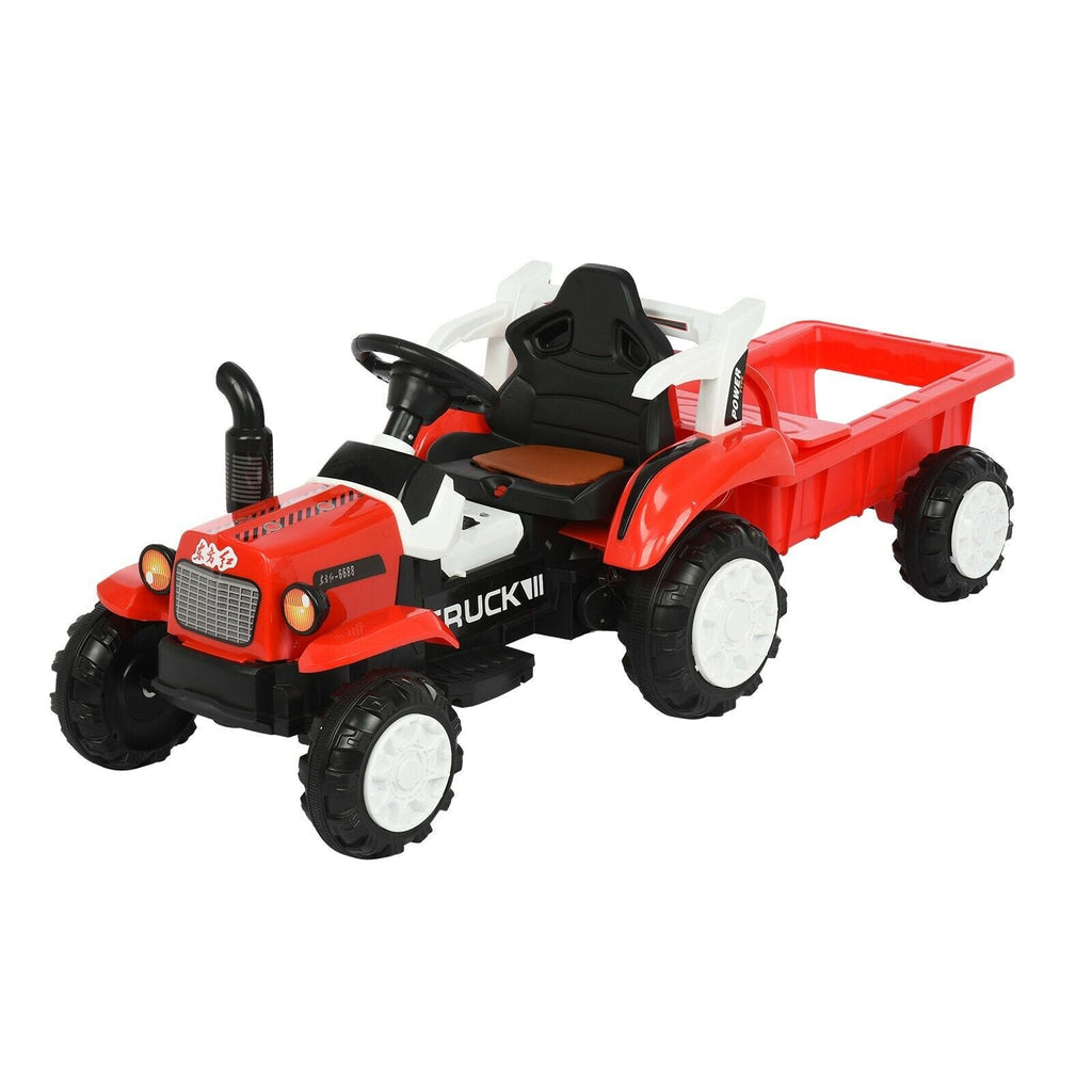Fun and Functional Children's Electric Tractor Scooter with Detachable Trailer - Perfect for Playtime!