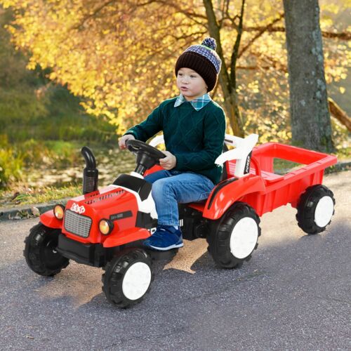 Interactive Electric Tractor Set with Detachable Cars for Toddlers 1-3 Years