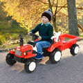 Interactive Electric Tractor Set with Detachable Cars for Toddlers 1-3 Years
