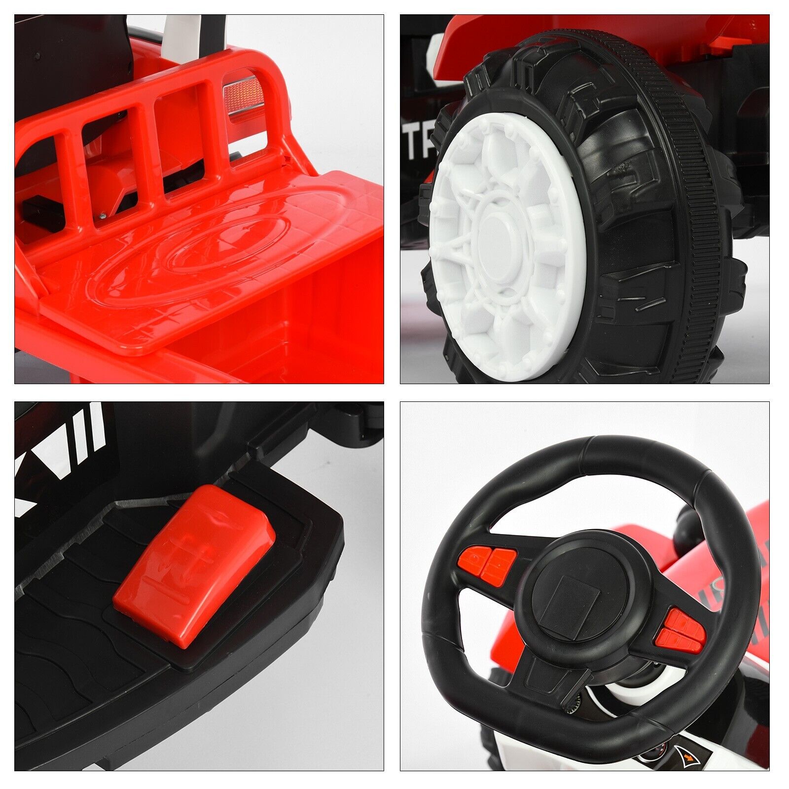 Interactive Electric Tractor Set with Detachable Cars for Toddlers 1-3 Years