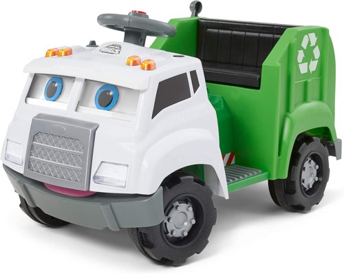 Interactive Toddler Recycling Truck: 6V Battery Ride-On Toy for Kids