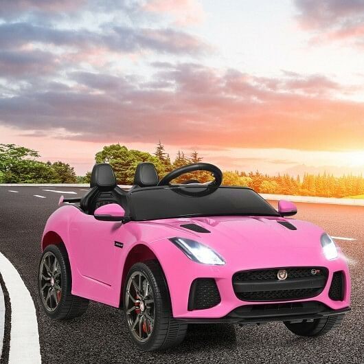 Jaguar F-Type SVR 12V Licensed Kids Ride On Car in Pink