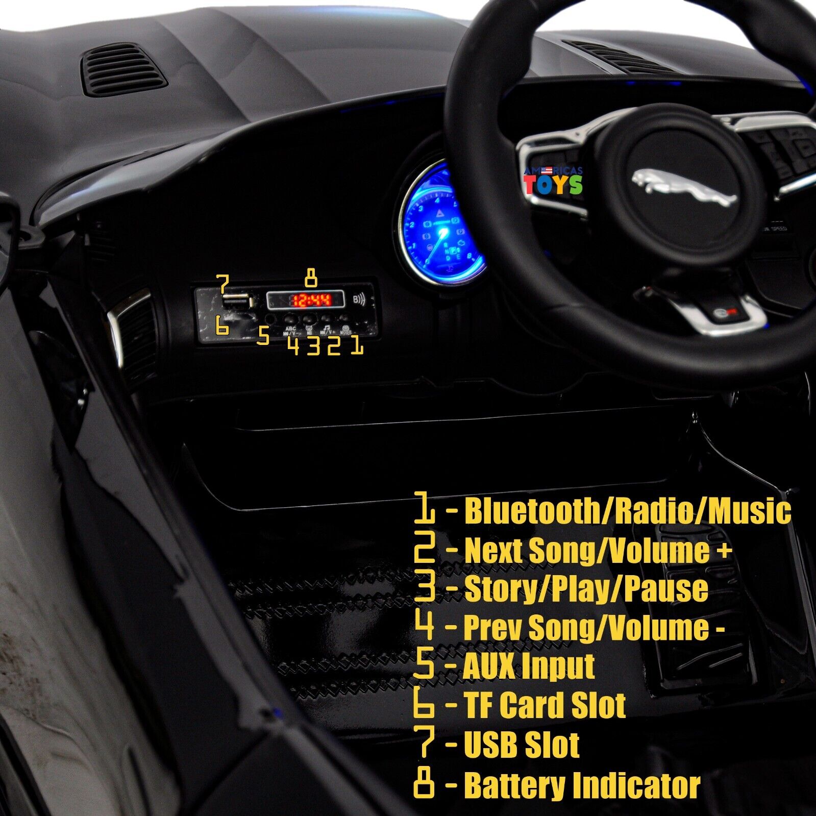 Jaguar R/C Car Toy with MP3 Player for Kids - Available in Multiple Colors