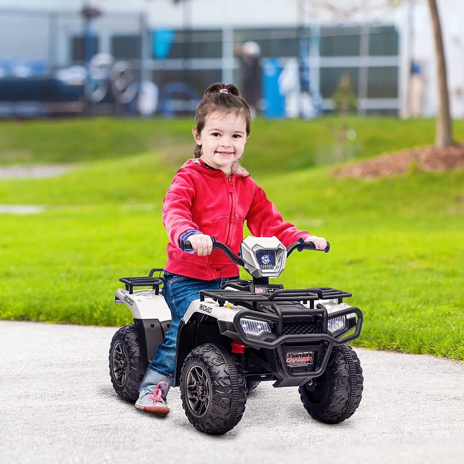 Jeep 24V/12V Kids Electric Ride-On Car with Remote Control, 3 Speeds, and LED Lights