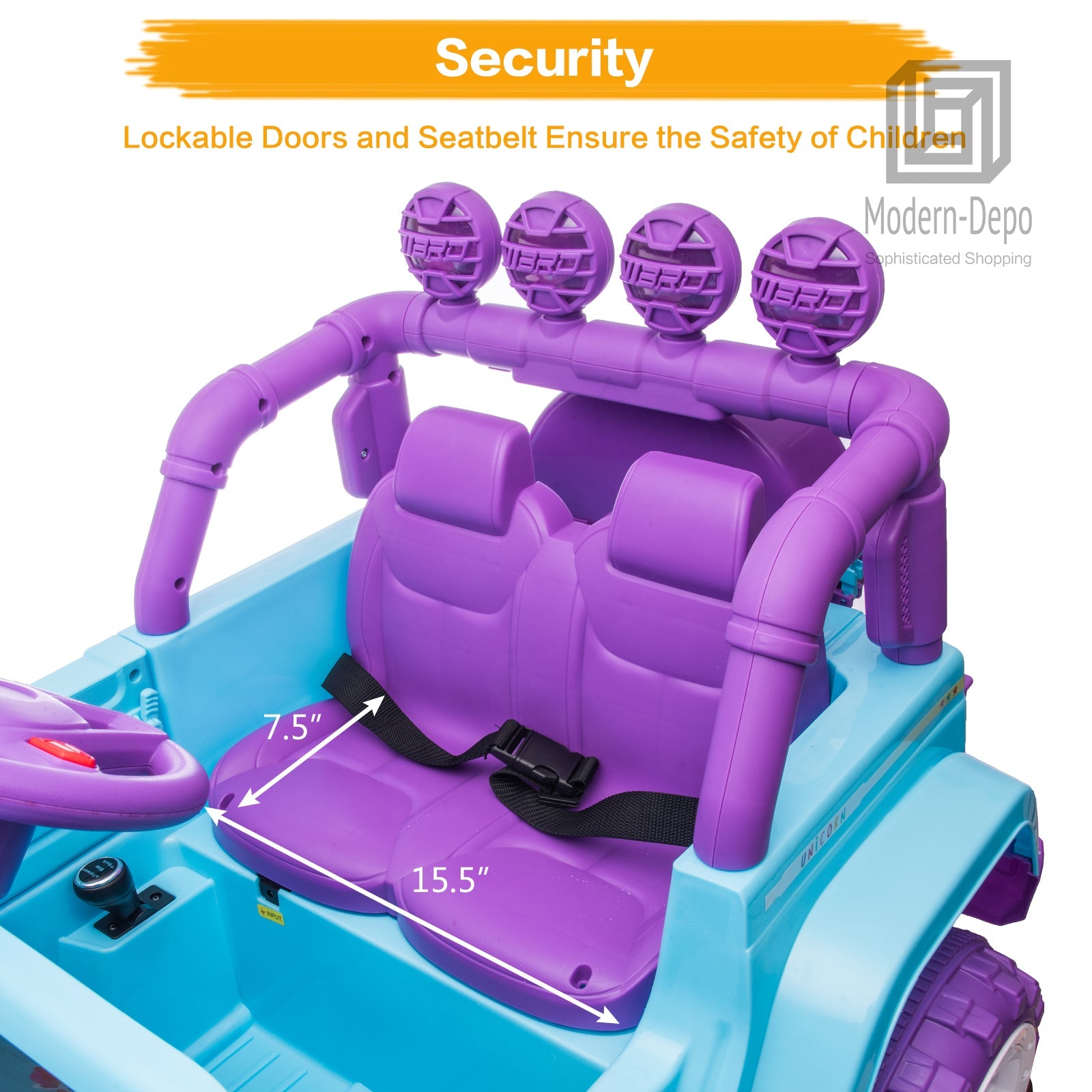 Jeep Kids Ride On Car with Parent Remote Control, Customizable Stickers, and LED Lights - 12V