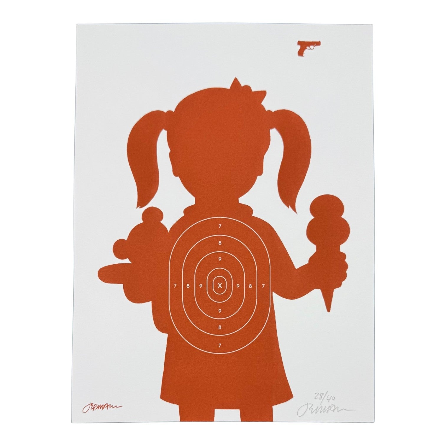 Jermaine Rogers "Collateral Damage USA (Keyline)" Print