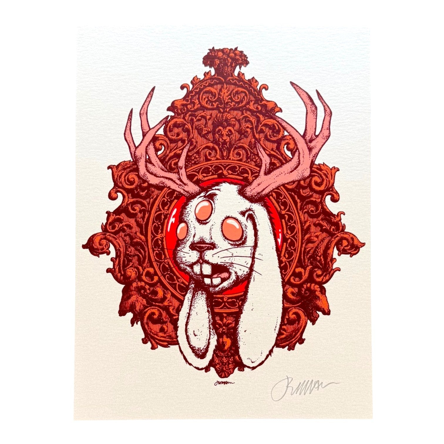 Jermaine Rogers "Jackalope (Stardream Opal - "Red Mirror" Variant)" Print - Artist's Proof