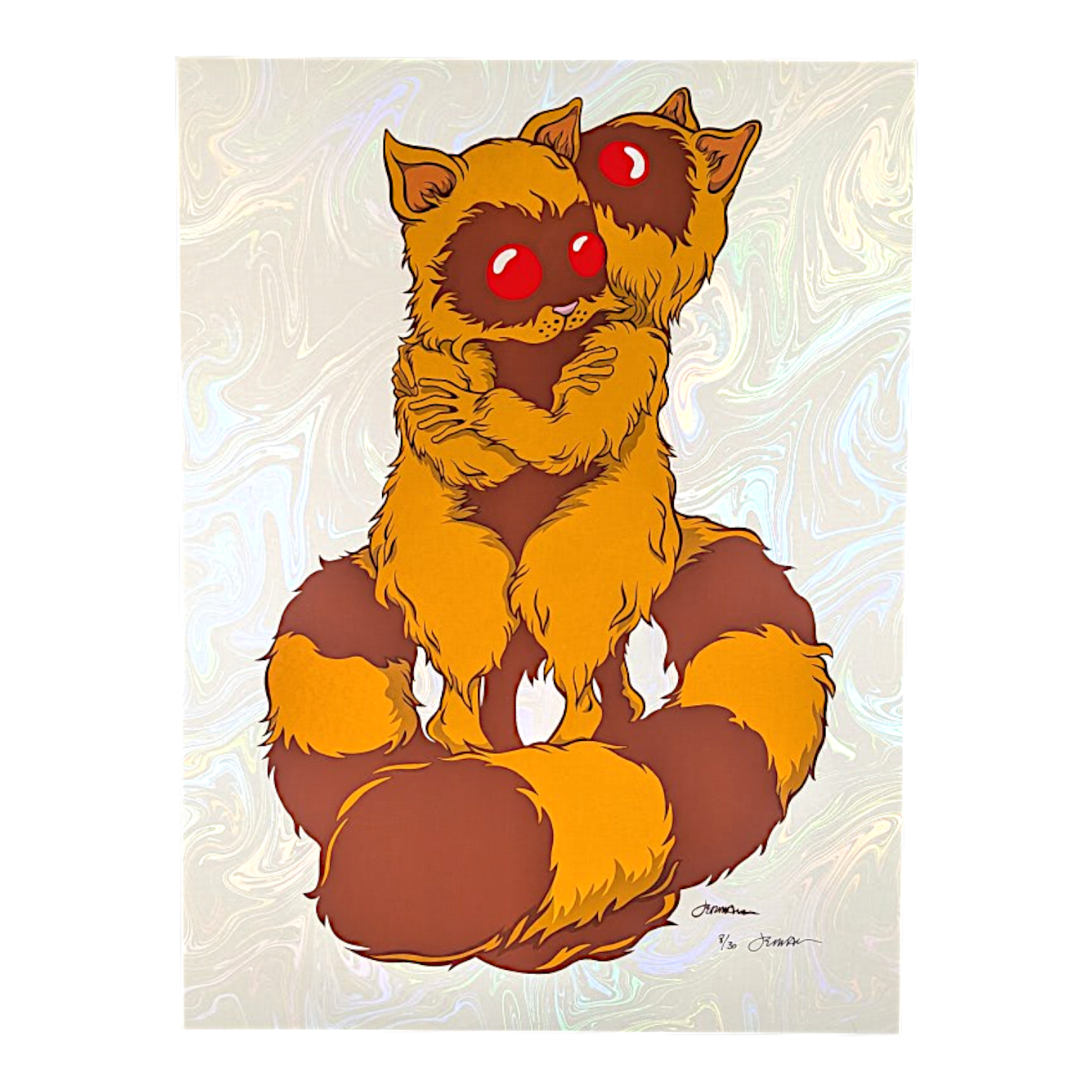 Jermaine Rogers "We Carry Each Other 'Hiding Places' (White Lava Foil)" Print