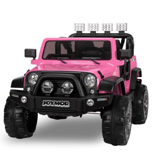 JOYMOR 12V 2-Seater Ride On Truck for Kids with Remote Control, MP3 Player, LED Lights, and Horn