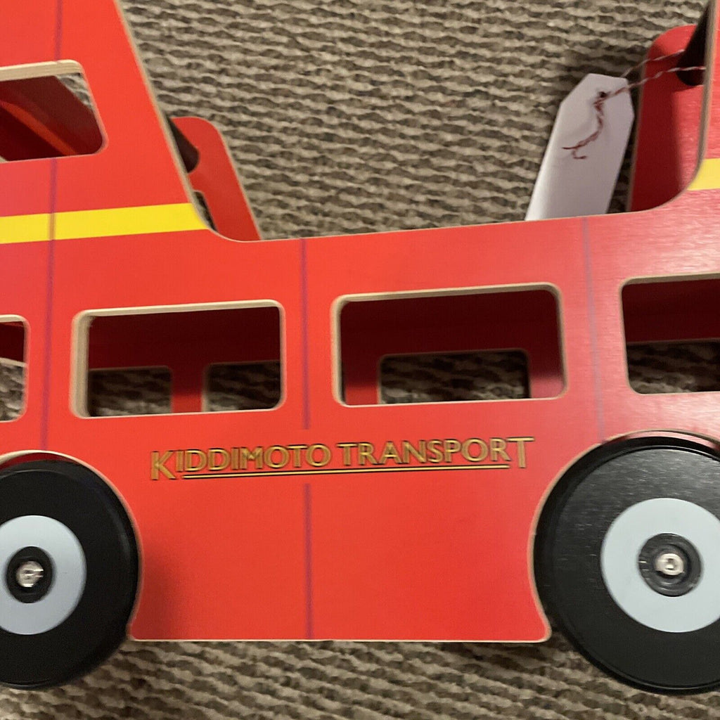 Kiddimoto London Bus Walker and Ride-On Toy for Toddlers (12-24 Months)