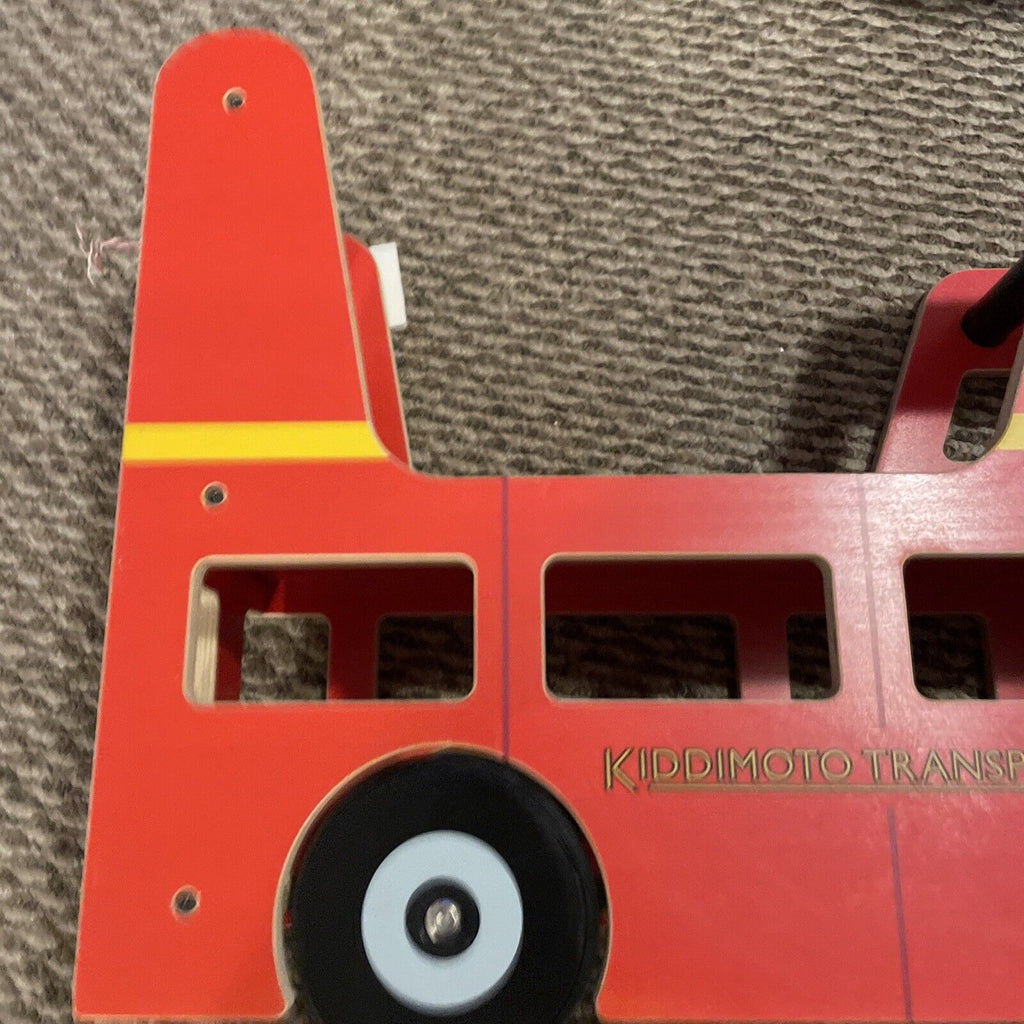 Kiddimoto London Bus Walker and Ride-On Toy for Toddlers (12-24 Months)