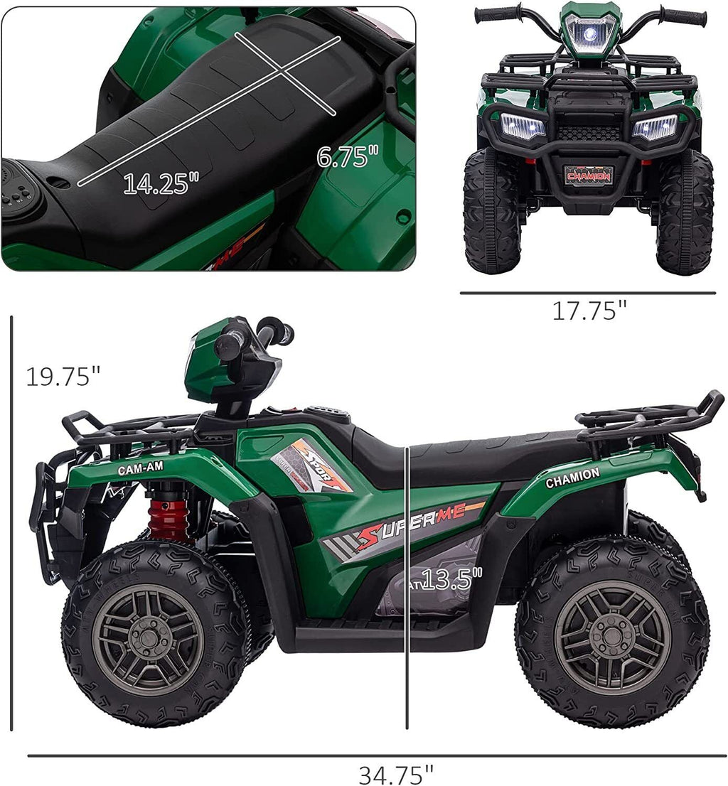 12V Kids Electric ATV Quad with LED, MP3, and USB - Fun 4-Wheeler Car Toy