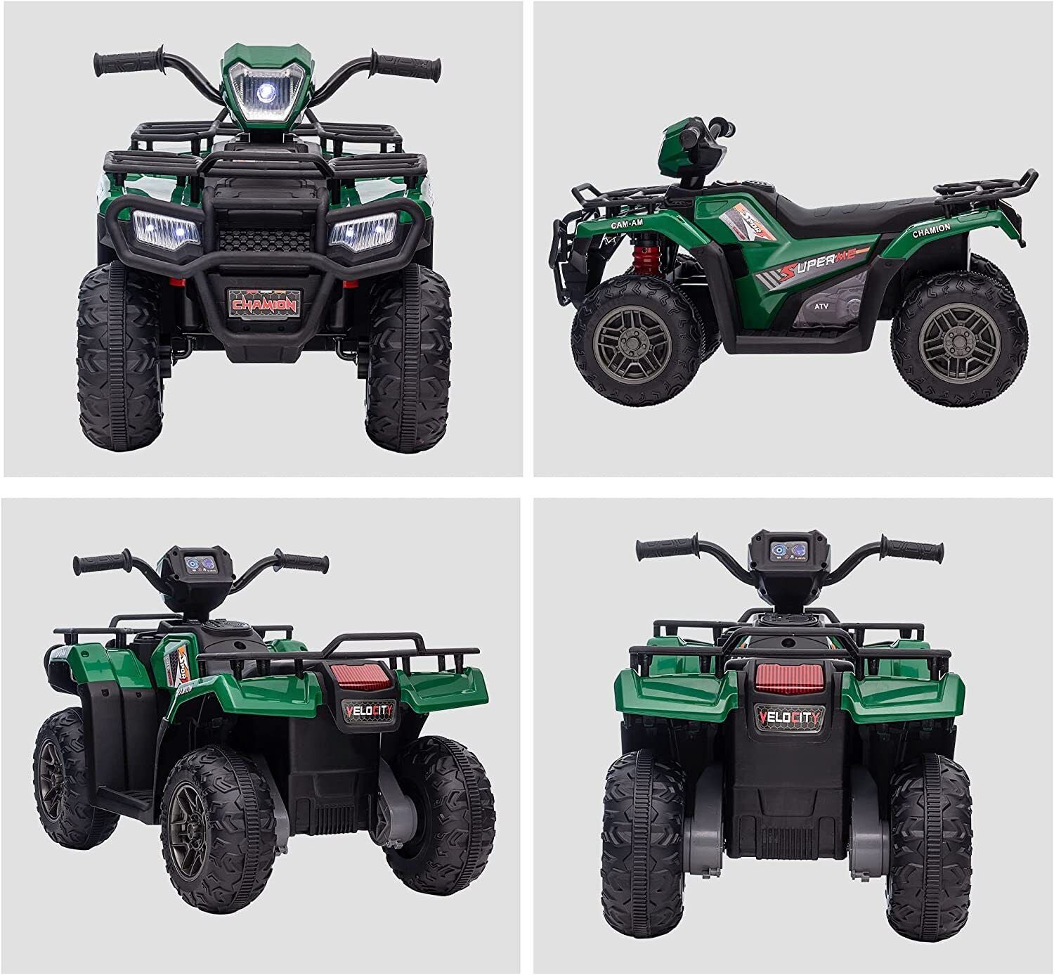 Electric 4-Wheeler ATV for Kids with AUX and USB Ports - 12V Ride-On Quad Car