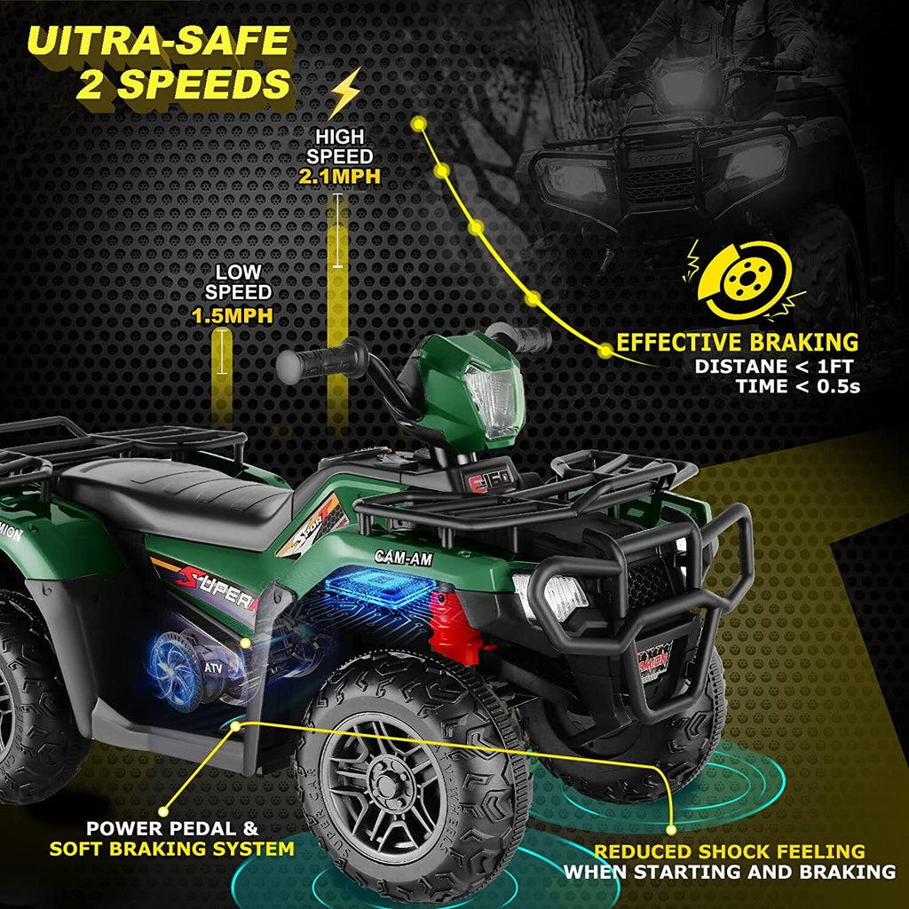 Electric Jeep Toy for Kids with Remote Control and 3 Speed Options