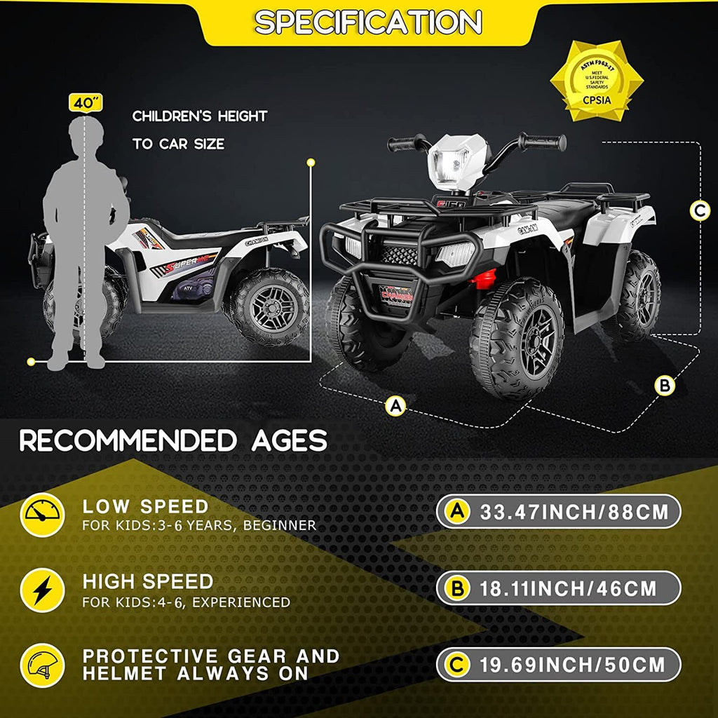 Electric Jeep Toy for Kids with Remote Control and 3 Speed Options