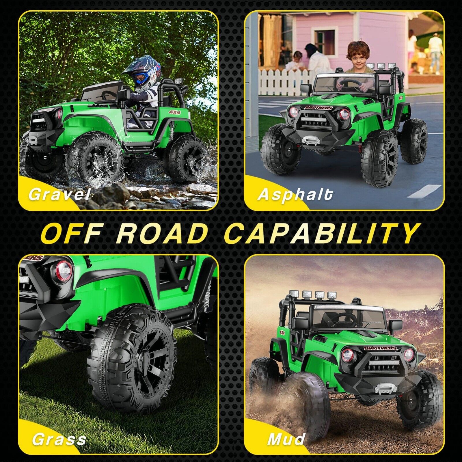 Kids Electric Ride-On Car with Remote Control and MP3 Player - 24/12V Children's Toy Truck