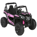 Kids' Pink Camouflage UTV Ride-On Truck with 12V Power and Single Seater Design