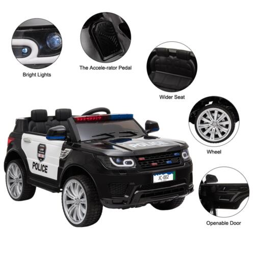 Kids Police Car Ride On SUV Truck with Remote Control and Seat Belt