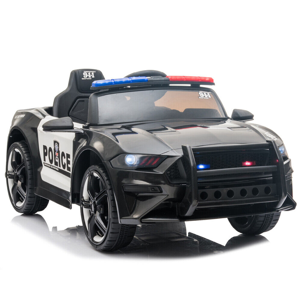 Kids Police SUV Electric Car with Remote Control - 12V Battery Powered