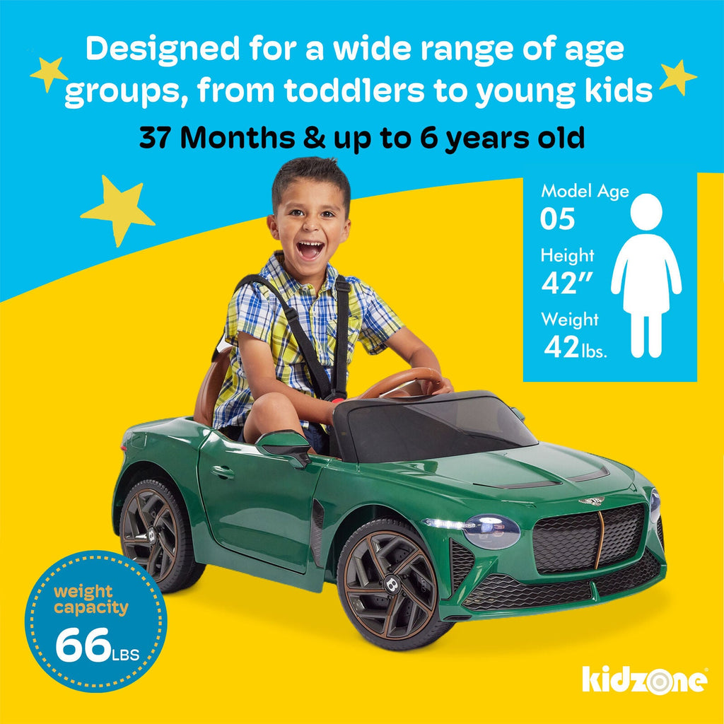 Kidzone 12V Kids Ride-On Car with Remote Control - Available in 5 Vibrant Colors!