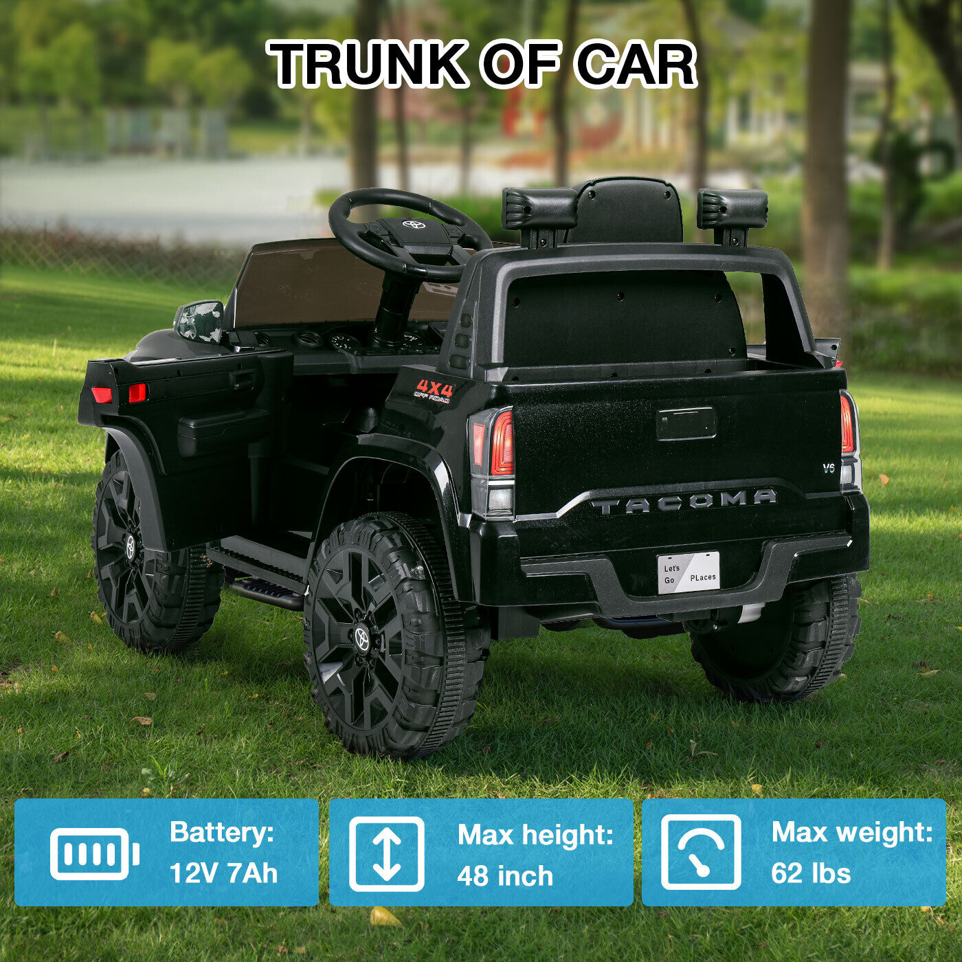 Kimbosmart 12V Electric Ride On Car for Kids with USB MP3 and Remote Control