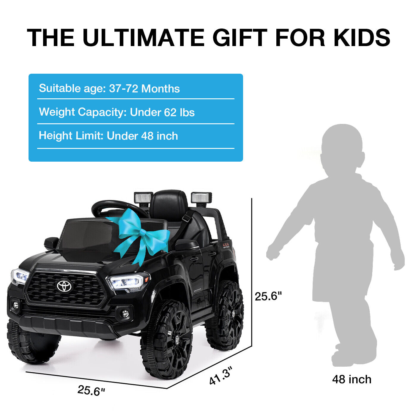 Kimbosmart 12V Electric Ride On Car for Kids with USB MP3 and Remote Control