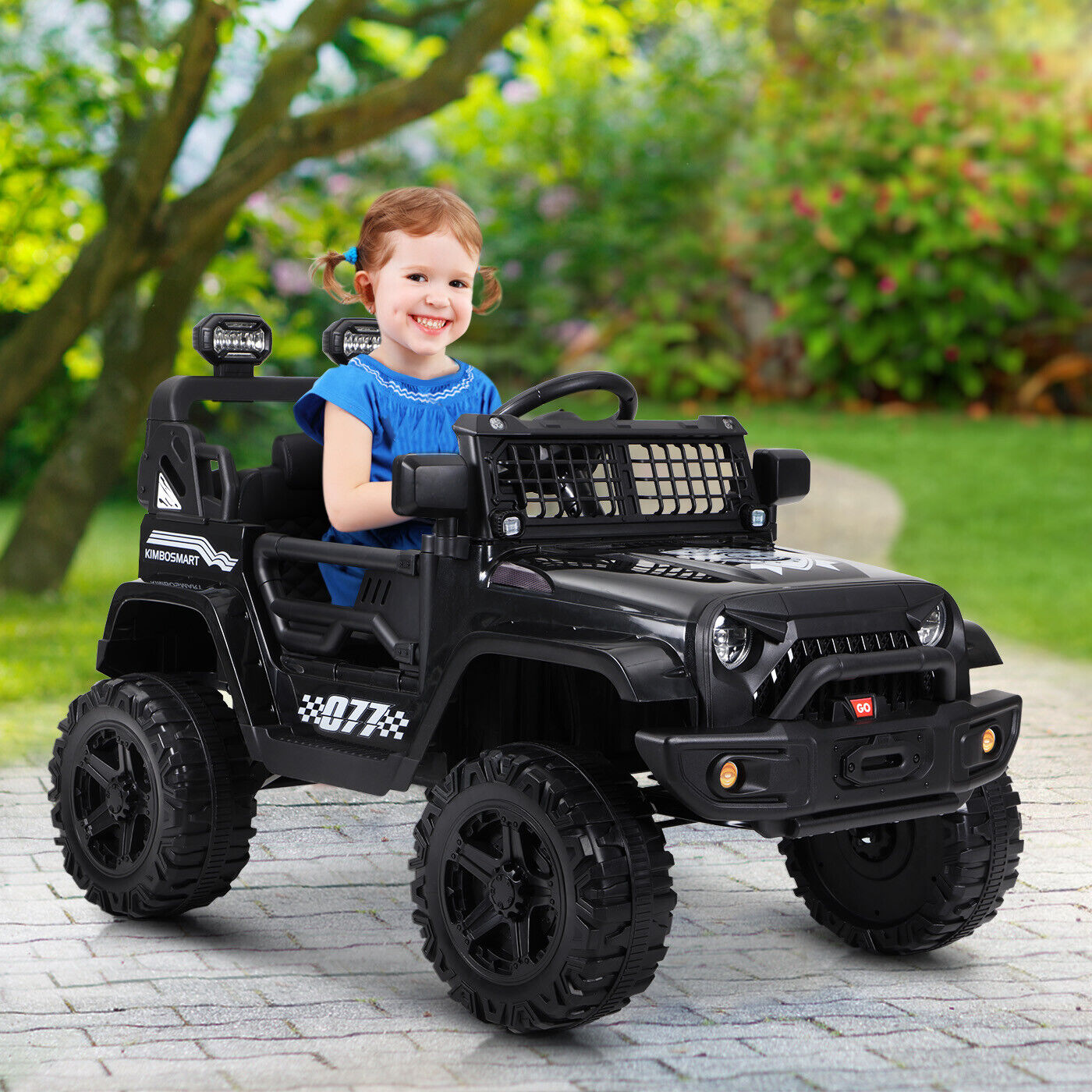 Kimbosmart 12V Kids Ride On Truck with Remote Control and Bluetooth Connectivity