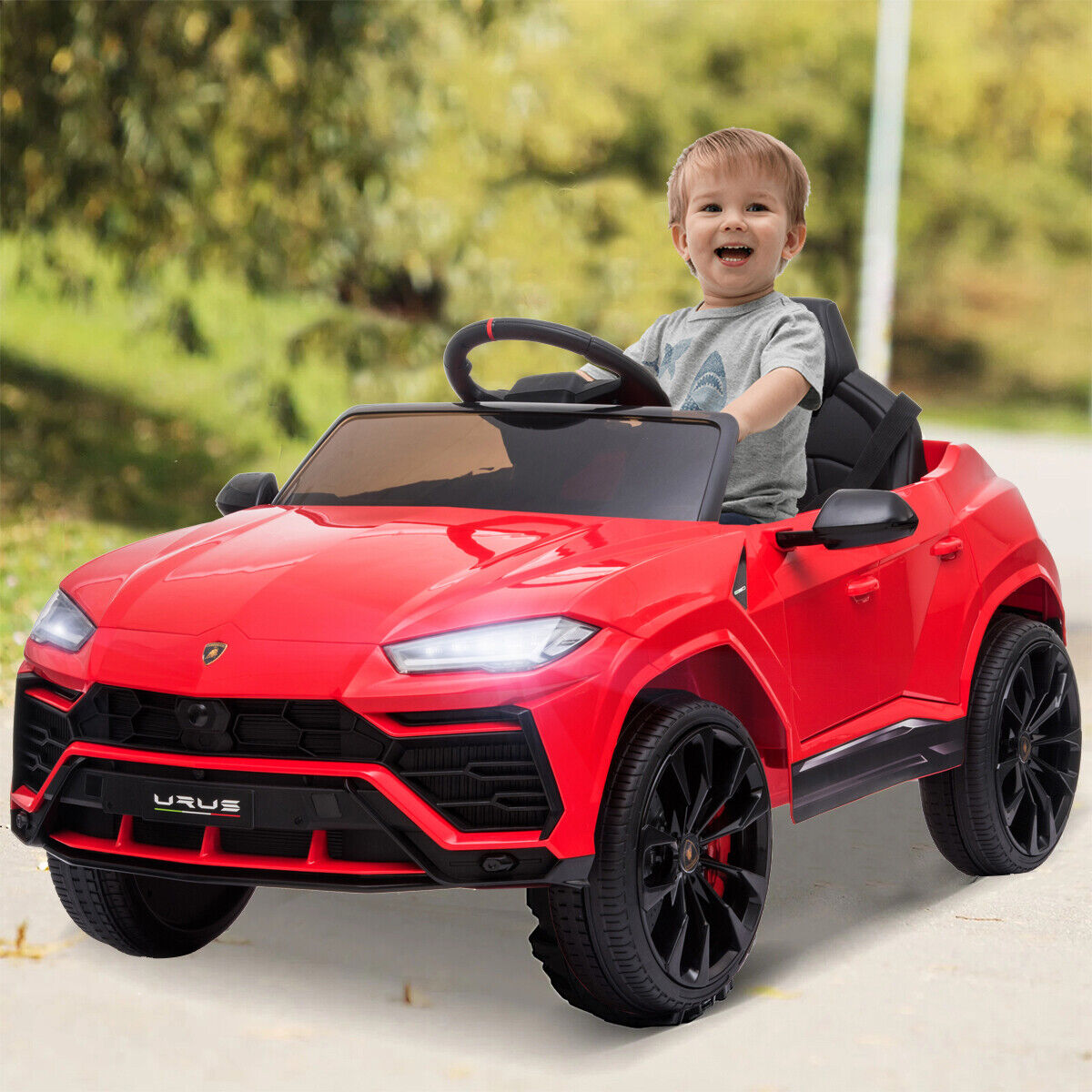Kimbosmart 12V Lamborghini Licensed Electric Ride-On Car with Remote Control for Kids - Perfect Gift for Young Drivers