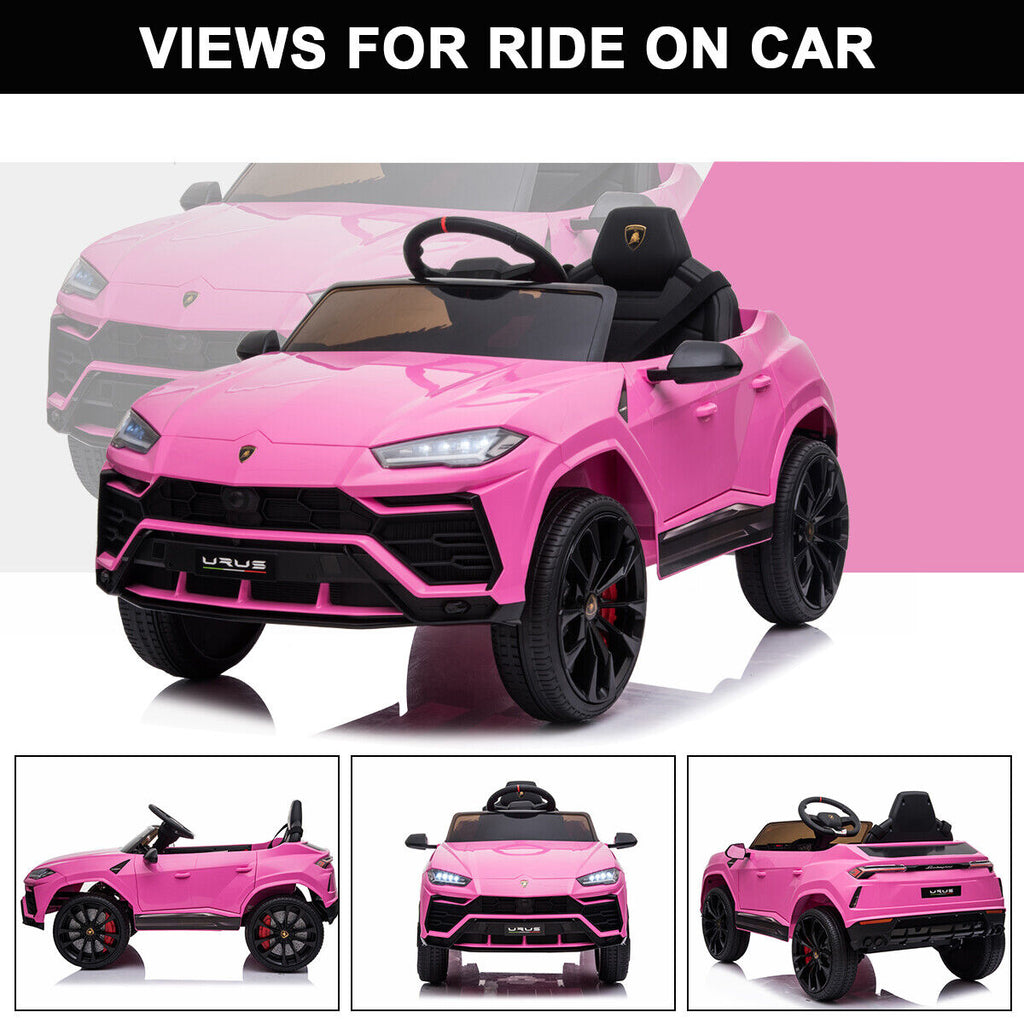 Kimbosmart 12V Licensed Lamborghini Urus Ride On Car with Remote Control and MP3 Player for Kids