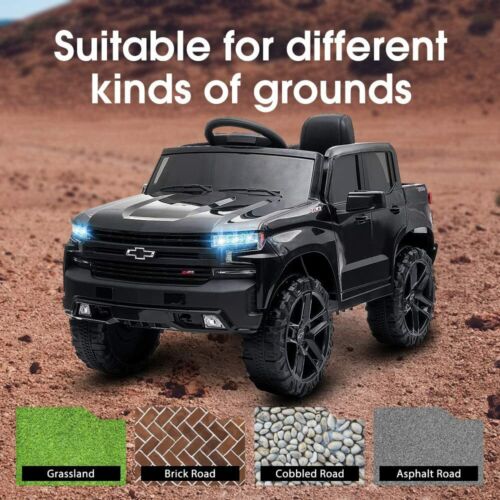 Kimbosmart Chevrolet Silverado 12V Ride On Car with Remote Control for Kids