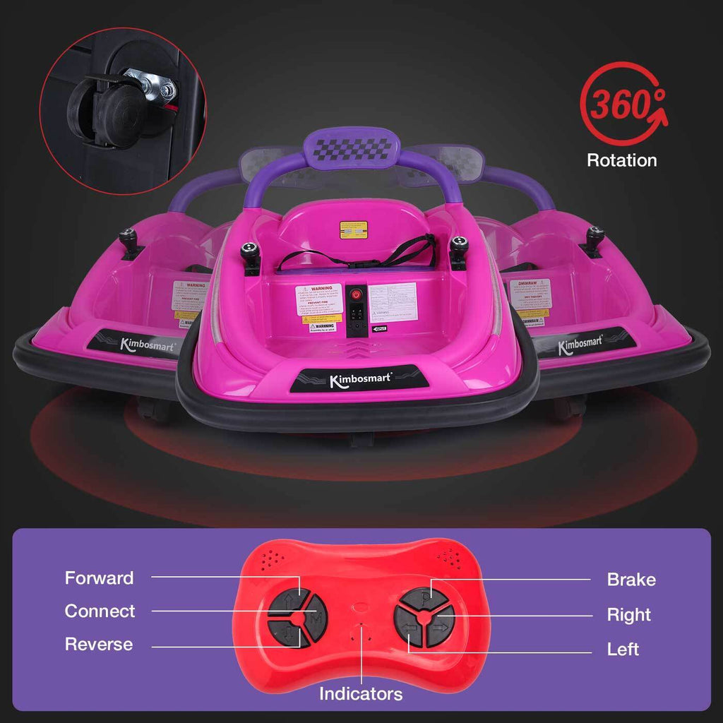 Kimbosmart DIY Sticker Race Car: 12V Electric Ride-On Bumper Car for Kids