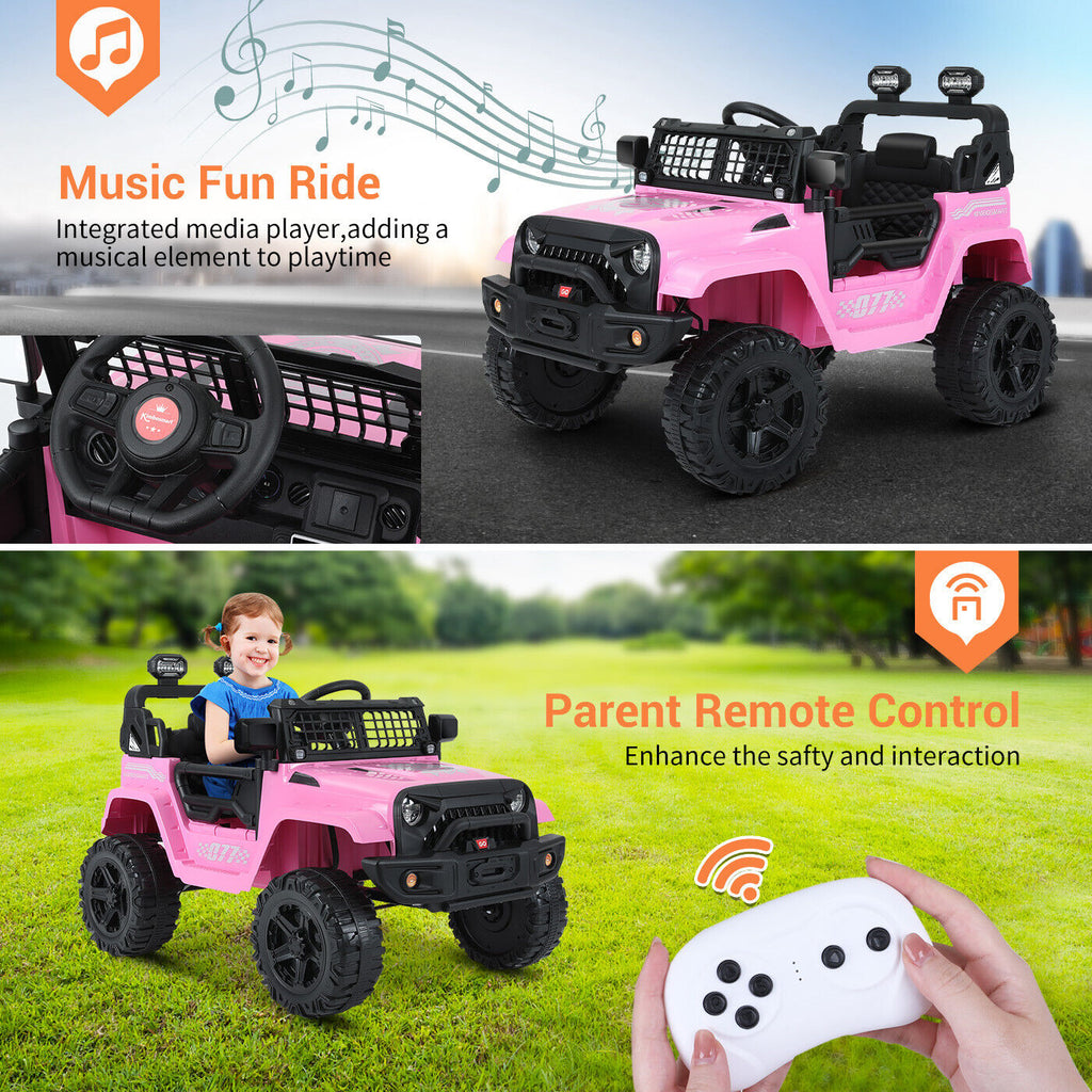 Kimbosmart Kids 12V Ride On Truck with Remote Control - Battery Powered Car for Endless Fun!