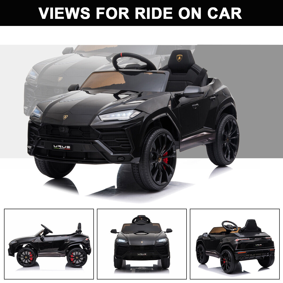 Kimbosmart Lamborghini Urus 12V Kids Electric Ride-On Car with Remote Control