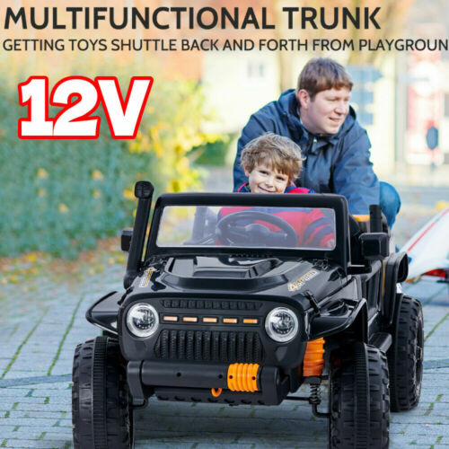 KLOKICK 12V Ride On Truck with MP3 Player and Remote Control for Parent-Child Bonding, Featuring LED Lights and 2-Seater Design
