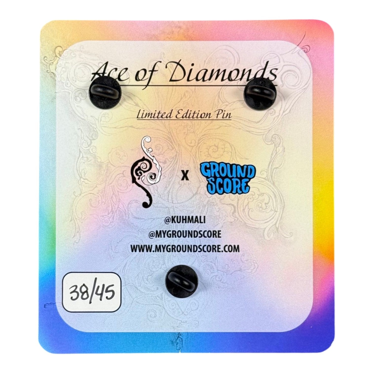 Kuhmali x Ground Score "Ace of Diamonds (Painter Jezebel)" Pin
