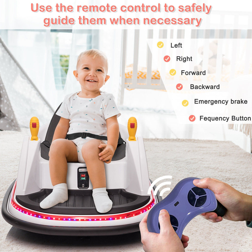LEADZM 6V 7A.h Electric Bumper Car in White