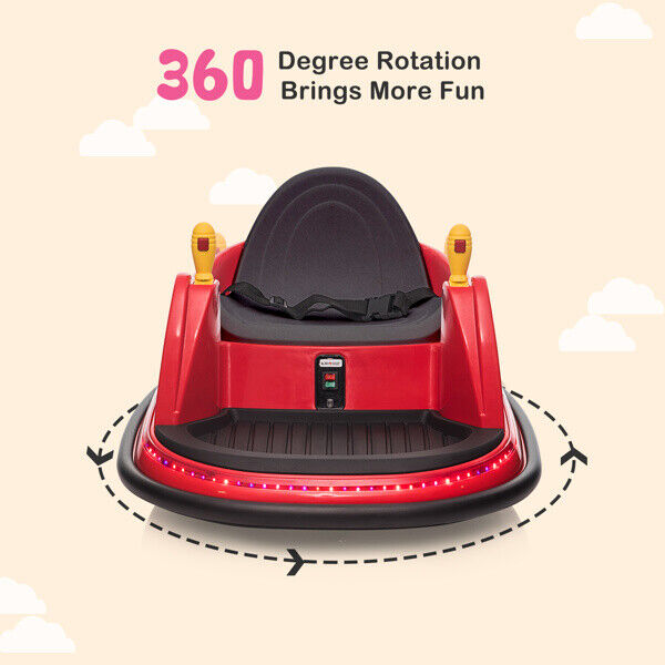 LEADZM 6V 7A.h Red Bumper Car - Exciting Fun for Kids!
