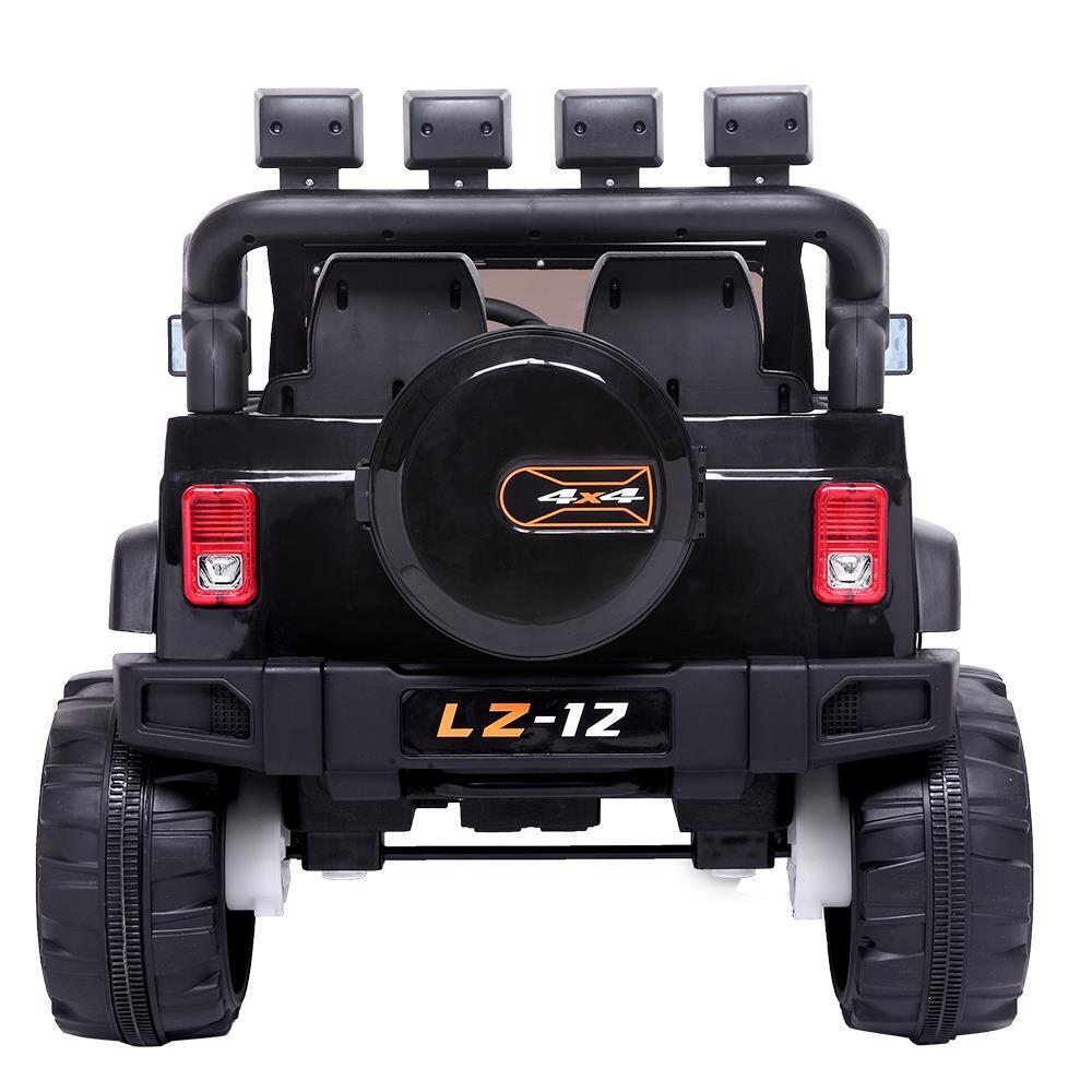 Leadzm LZ-12 12V Kids Ride on Car Toy with Remote Control - Black