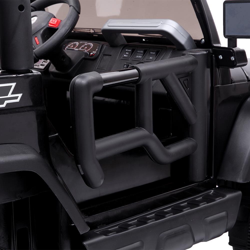 Leadzm LZ-12 12V Kids Ride on Car Toy with Remote Control - Black