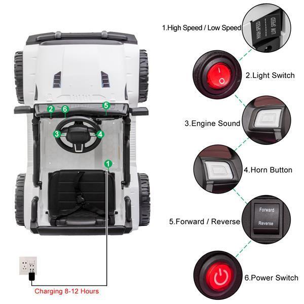 LEADZM LZ-922 Electric Mini Jeep for Kids with Dual Drive and 2.4G Remote Control