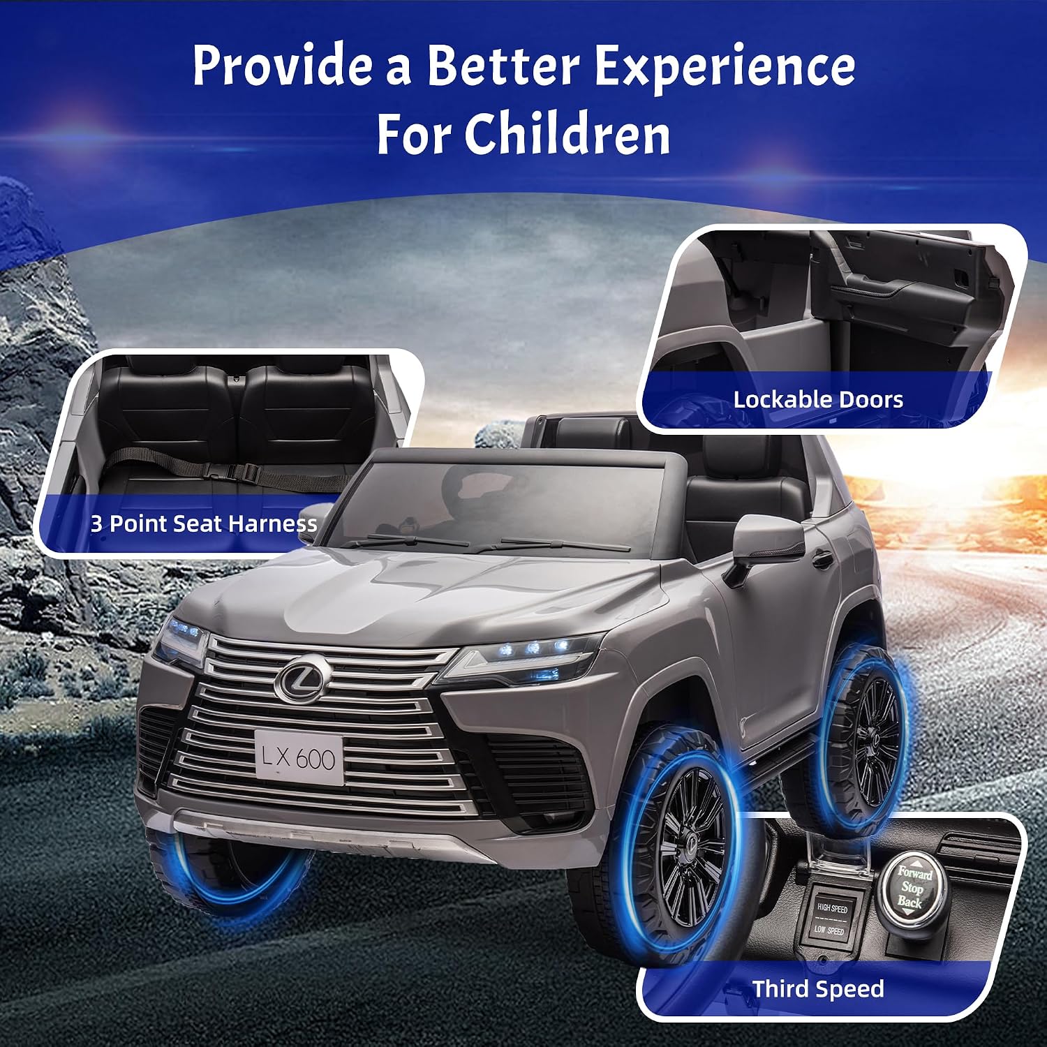Lexus 2 Seater Ride On Car For Children W/Magic Cars® Parental Control