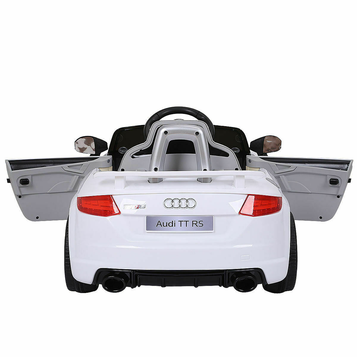 Licensed 12V Audi TT RS Remote Control Electric Ride-On Car for Kids with MP3 Player - White