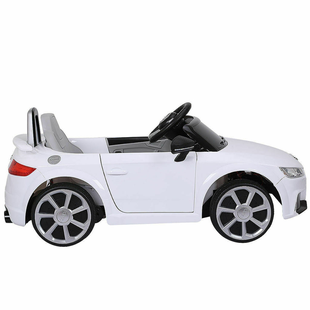 Licensed 12V Audi TT RS Remote Control Electric Ride-On Car for Kids with MP3 Player - White