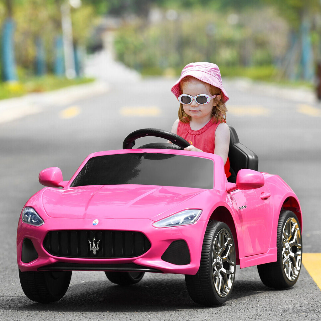 Licensed 12V Maserati GranCabrio Kids Ride-On Car with Lights and Remote Control