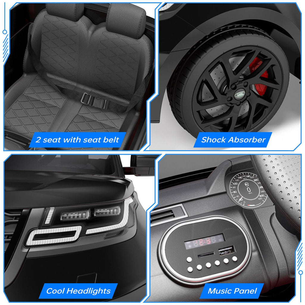 Licensed 12V Rover Electric Ride-On Car for Kids with Remote Control and Music Player
