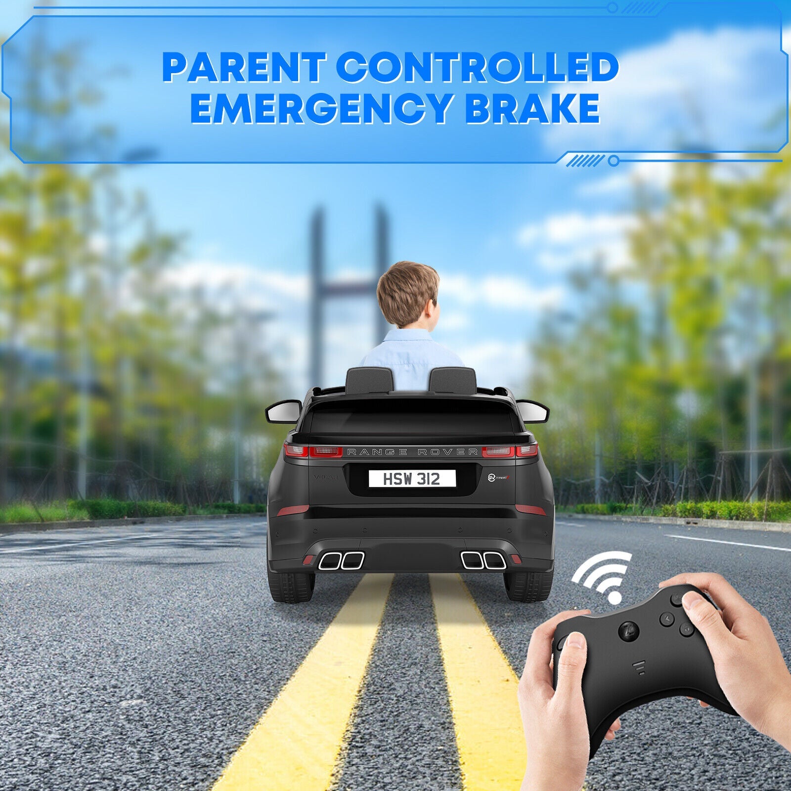Licensed 12V Rover Electric Ride-On Car for Kids with Remote Control and Music Player