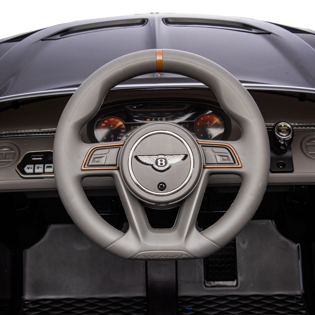 Licensed 2.4G Electric 12V 7A Kids Ride On Car with 3 Speeds - Bentley Black