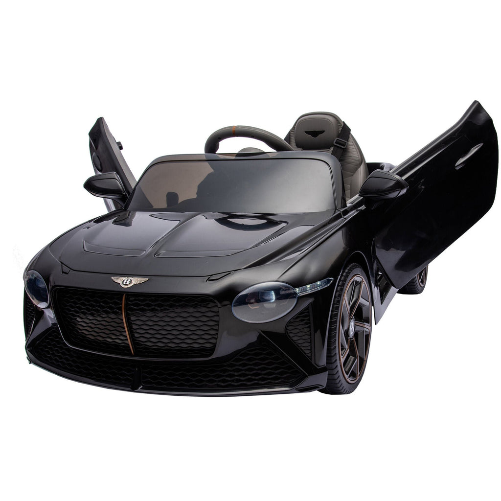 Licensed 2.4G Electric 12V 7A Kids Ride On Car with 3 Speeds - Bentley Black