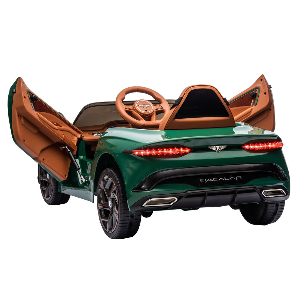 Licensed 2.4G Electric 12V Kids Ride On Car with 3 Speeds - Bentley Green